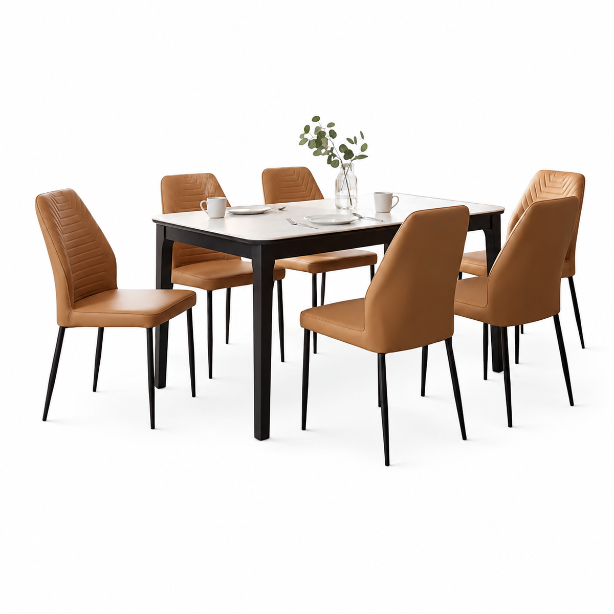 Dining Set (Set 1+6) 11714-DTL1400 + 11715DC/OR
