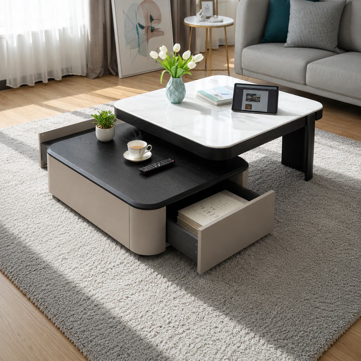 Coffee Table 32203-CTWT/BK