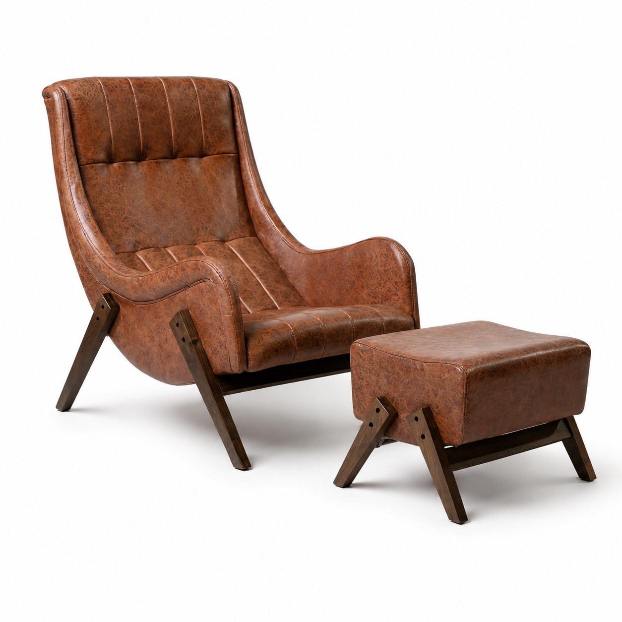 Relax Chair + Stool 56153-RC/BR