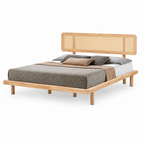 Ancient Wooden Bedframe Only - Natural (Queen Size)