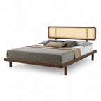 Ancient Wooden Bedframe Only - Walnut (Queen Size)