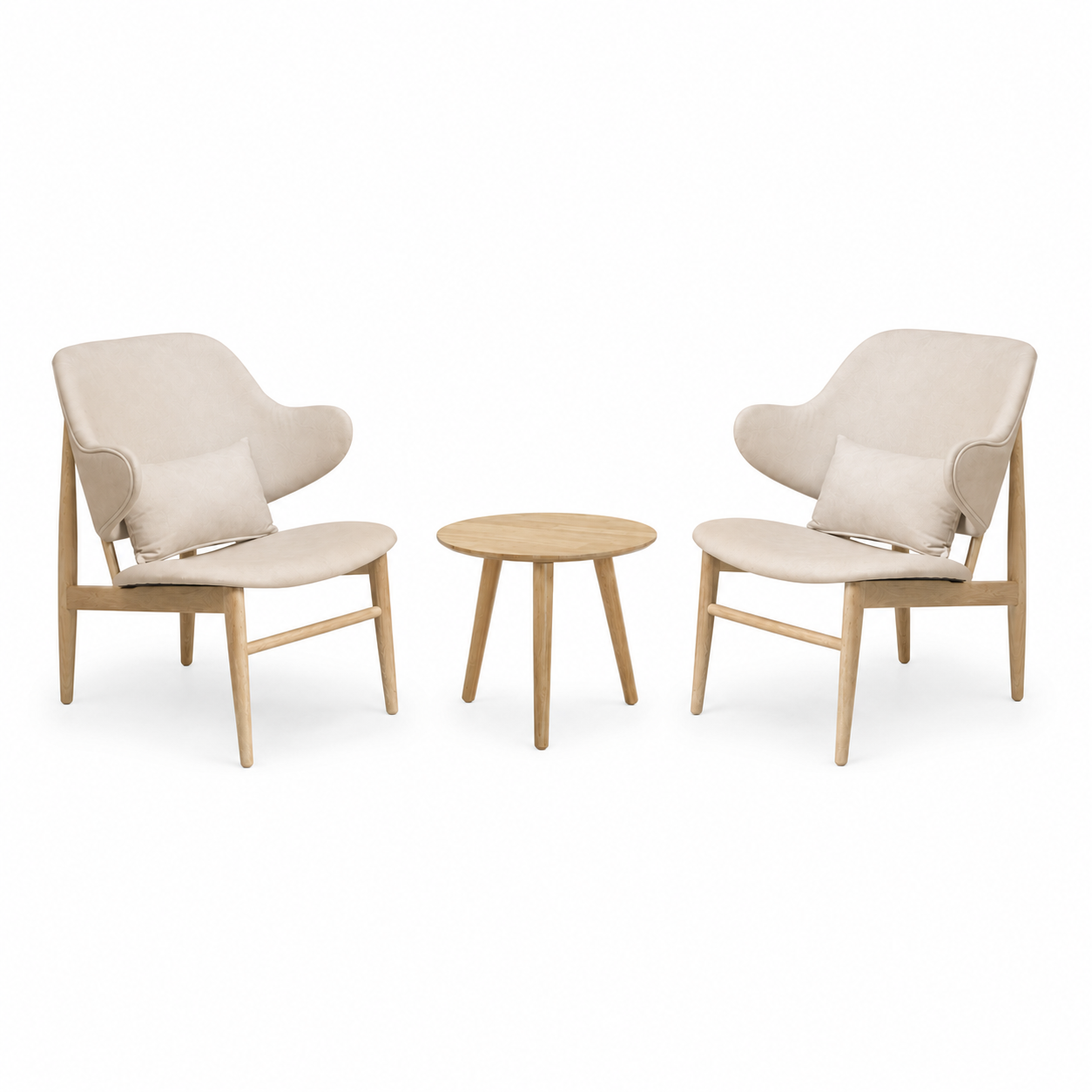 Bolivia Set (2 Lounge Chair + 1 Table) Natural