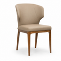 Bull Dining Chair - Walnut Frame, Stone PU