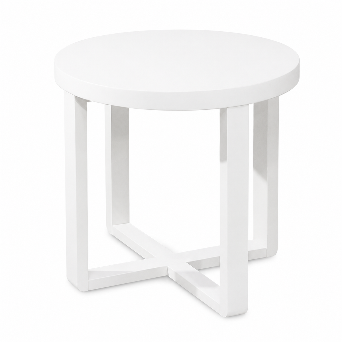 Donald Lamp Table - White