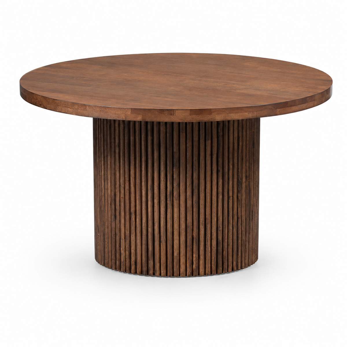 Full Muji Round Dining Table - Walnut