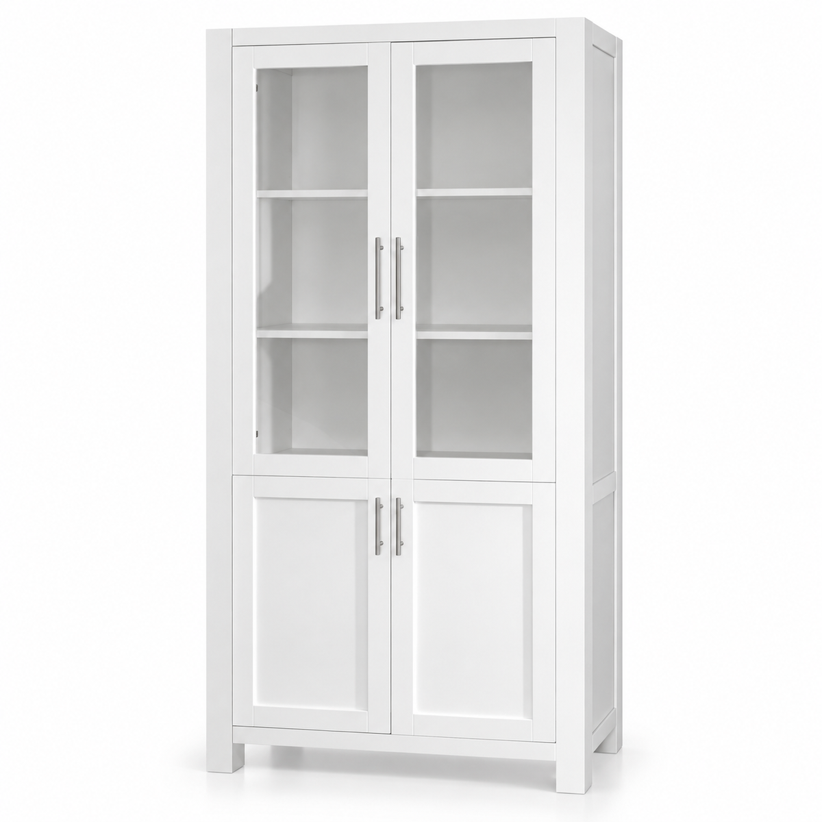 Heritage Bookcase With Door - White