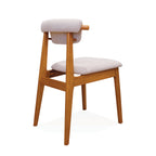 Ivory Dining Chair - Light Walnut