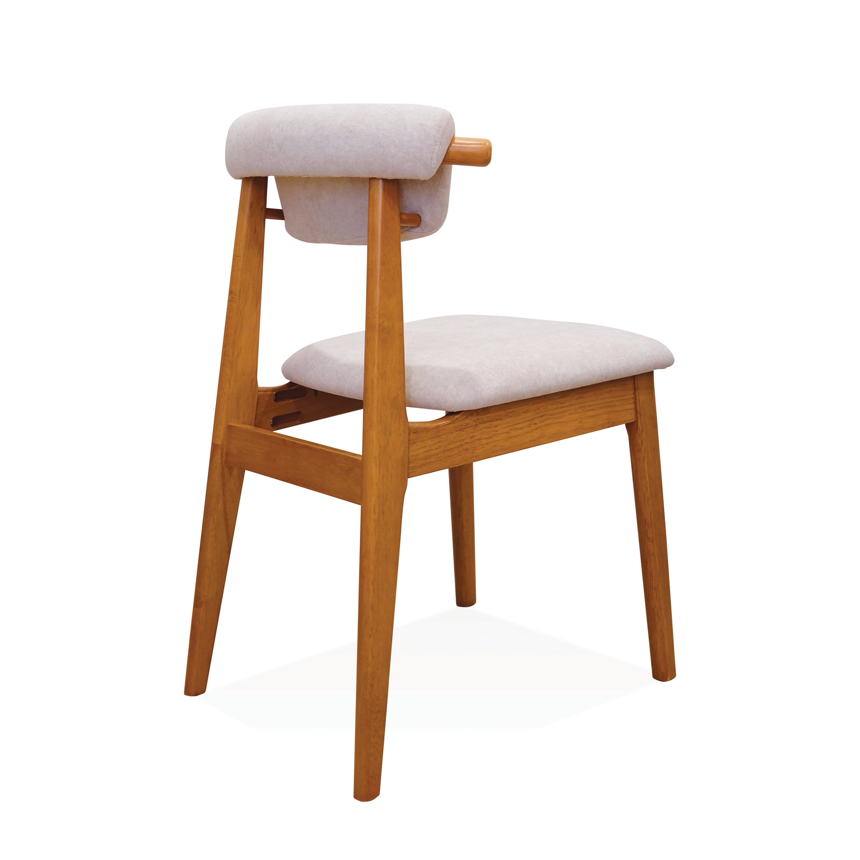 Ivory Dining Chair - Light Walnut