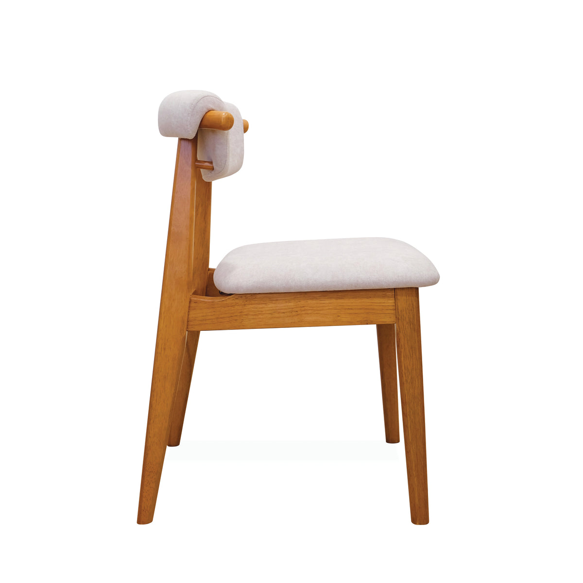Ivory Dining Chair - Light Walnut