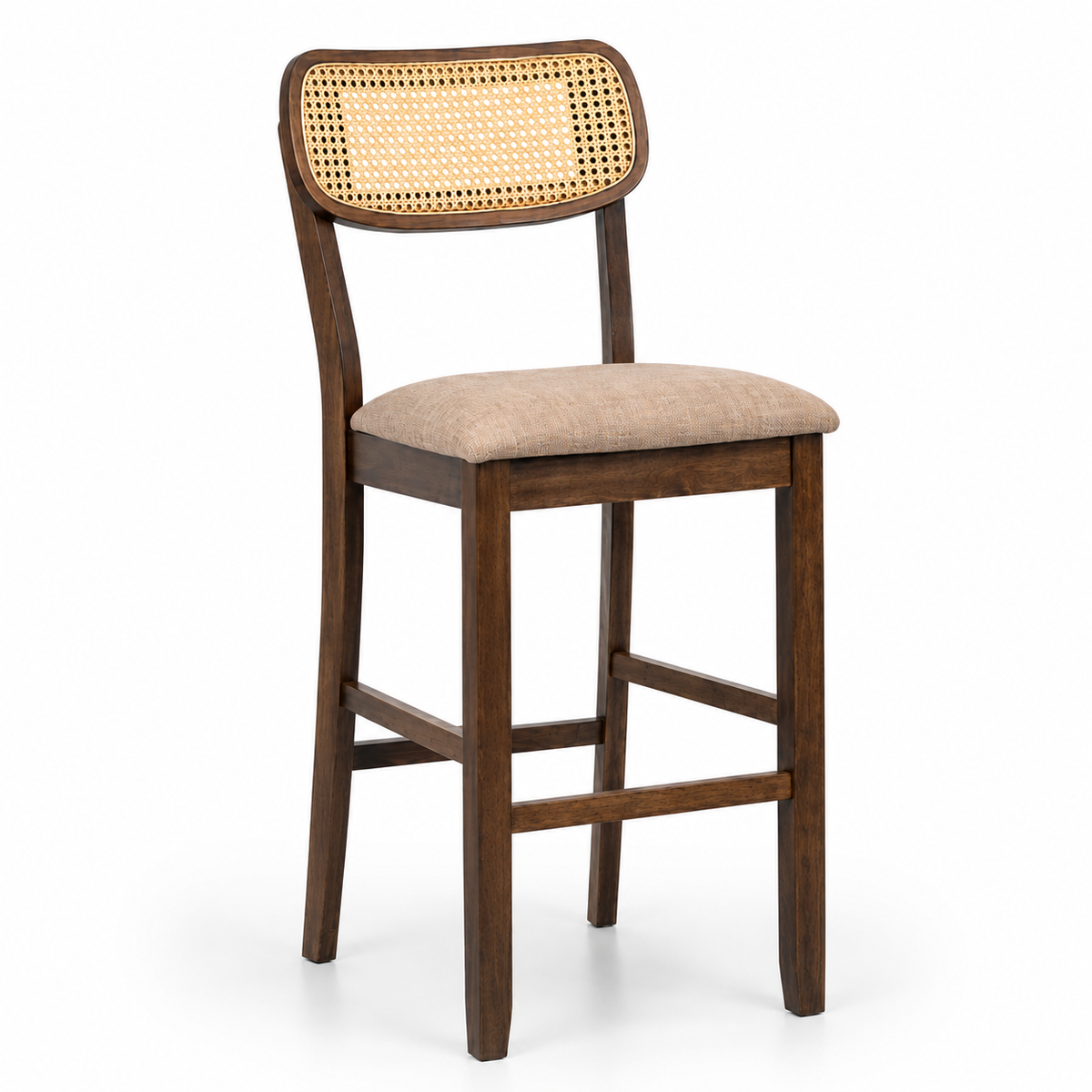 Kakuwa Rattan Barstool - Walnut (SH760)
