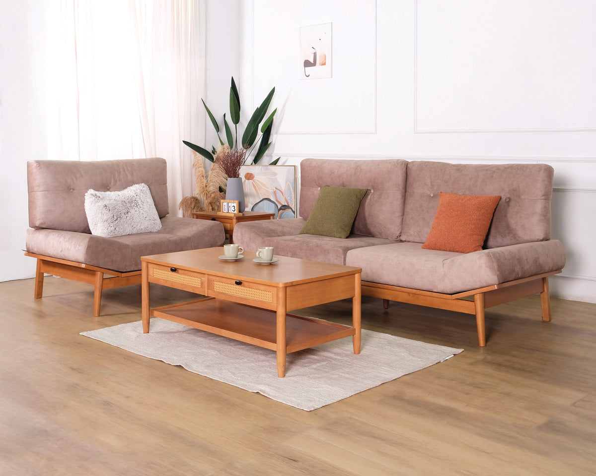 Kino 1 Seater Sofa - Light Walnut