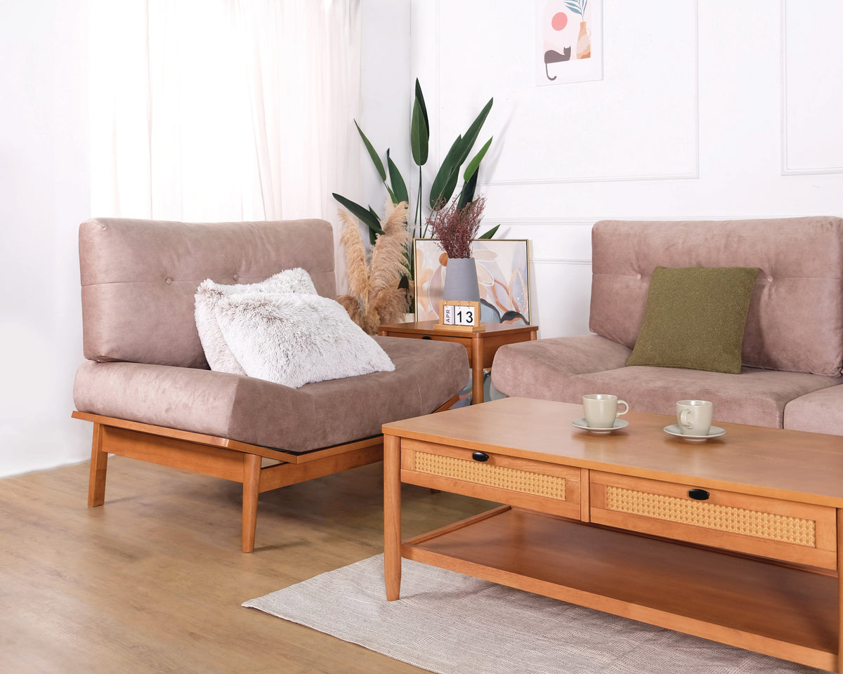 Kino 1 Seater Sofa - Light Walnut