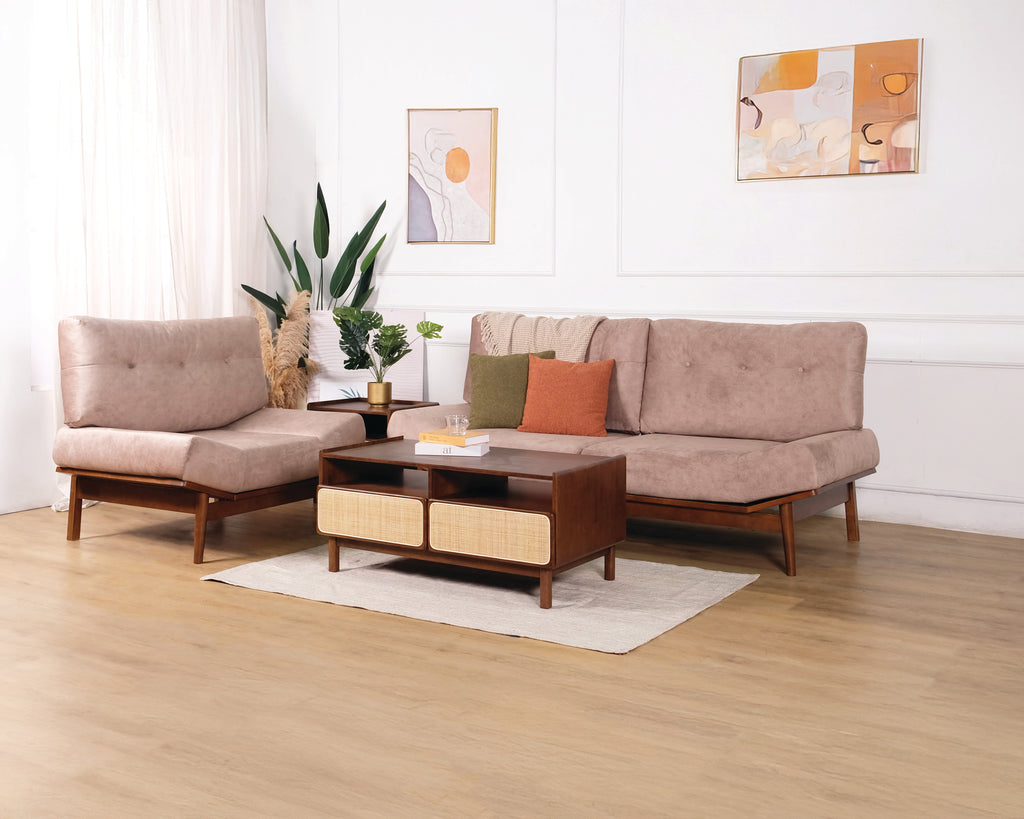Kino 3 Seater Sofa - Medium Brown