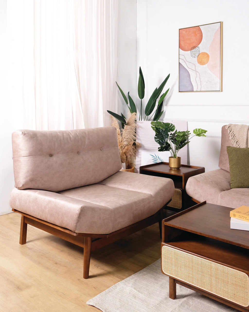 Kino 1 Seater Sofa - Medium Brown