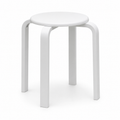 Kyoto II Bend Wood Stool - White