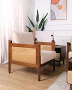 Megan 1 Seater Sofa - Medium Brown