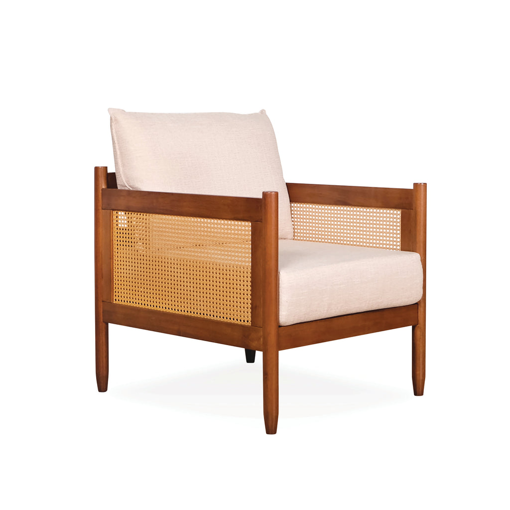 Megan 1 Seater Sofa - Medium Brown