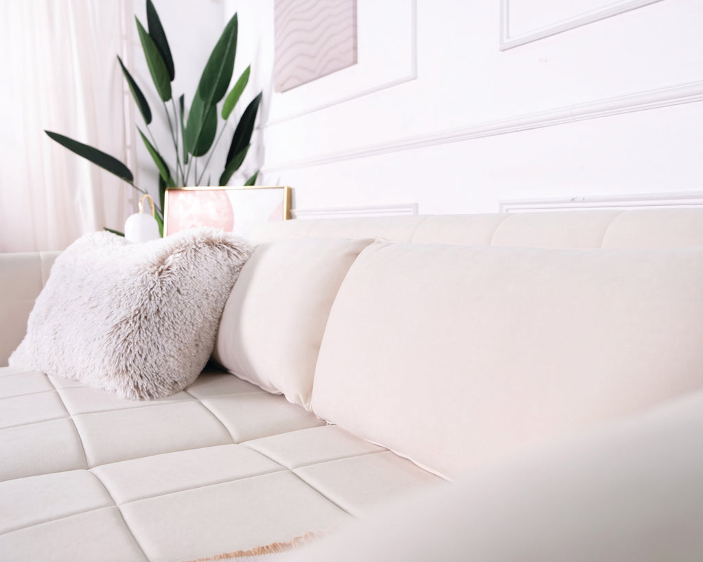Mika 3 Seater Sofa - Soft Cream White
