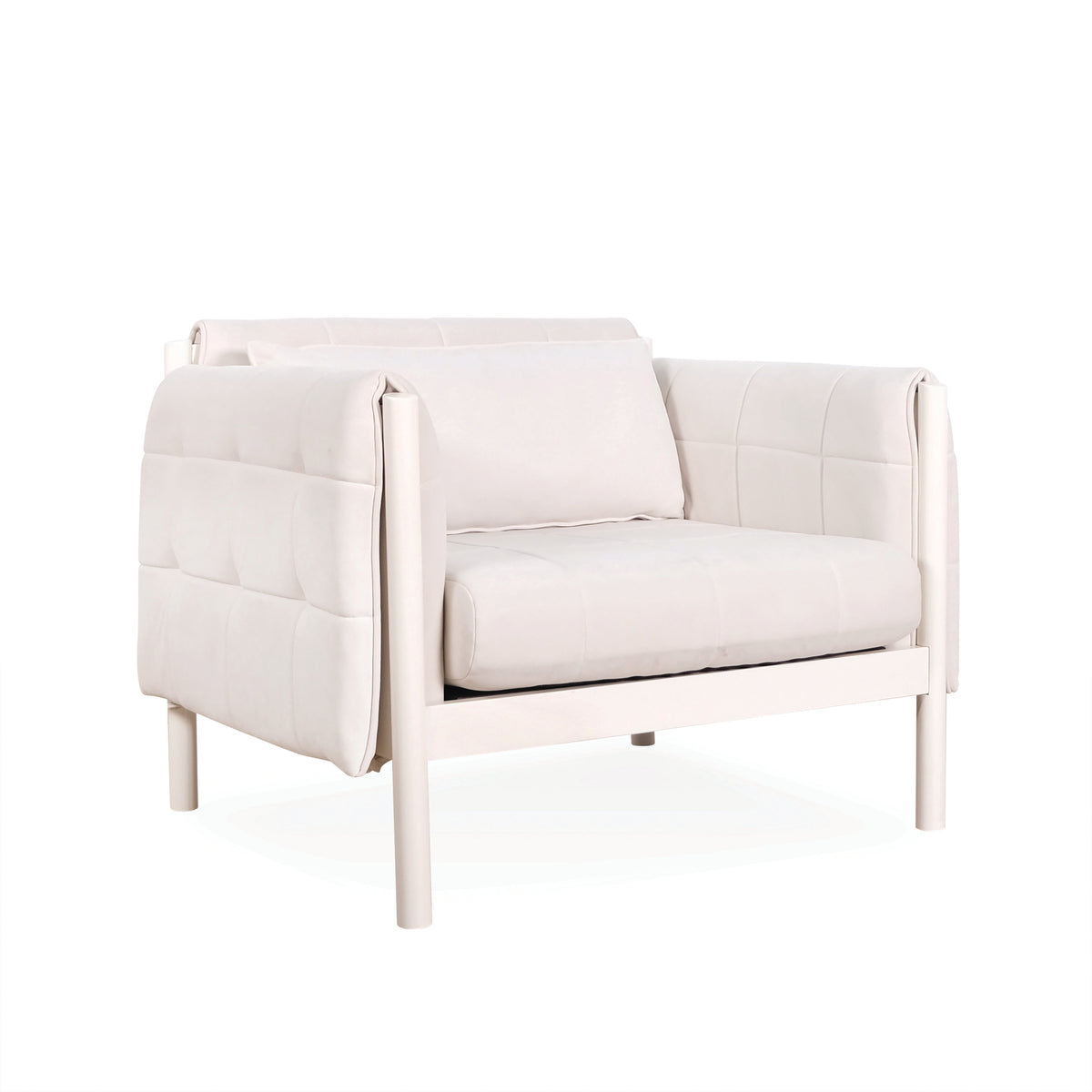 Mika 1 Seater Sofa - Soft Cream White