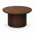 Muji Round Coffee Table - Walnut