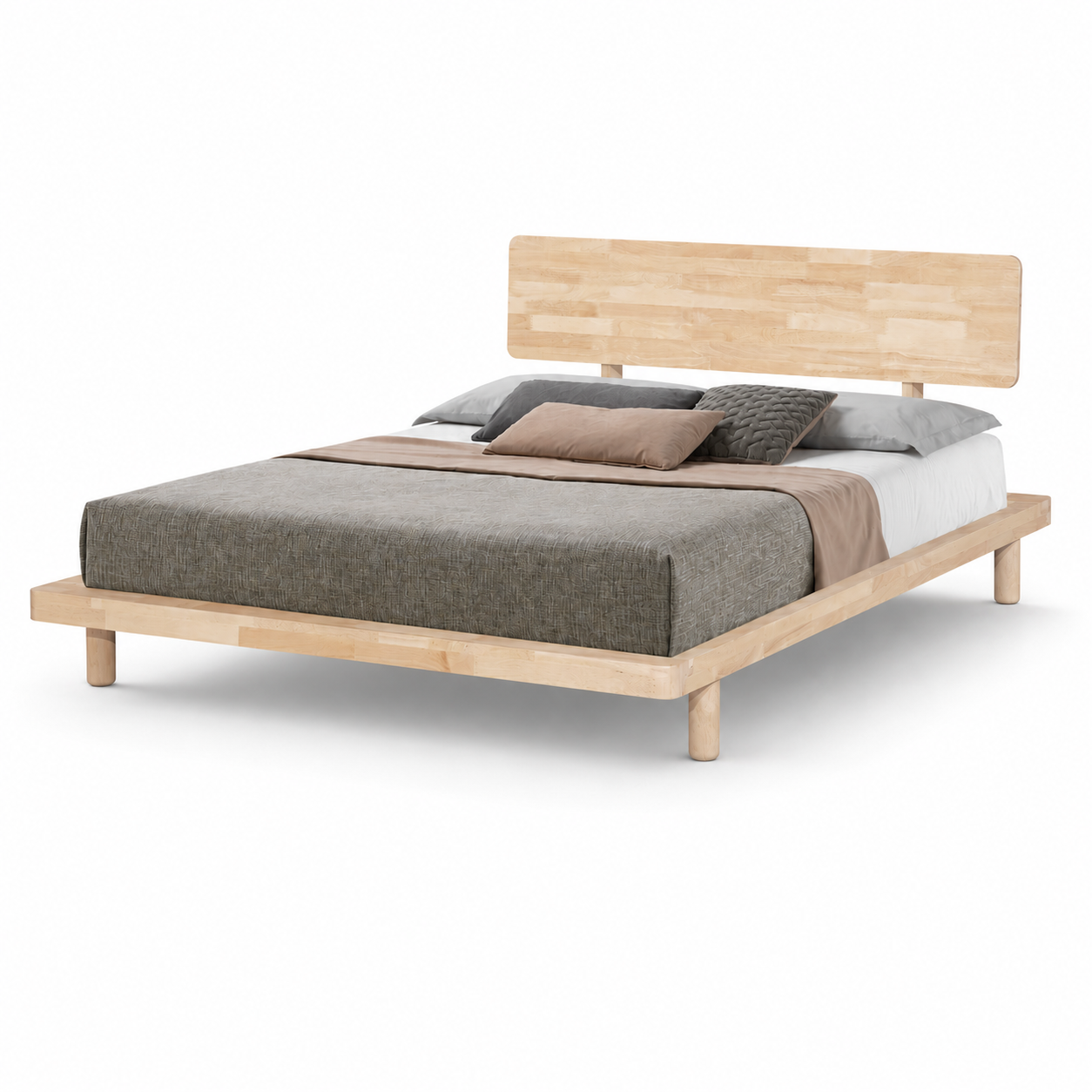 Muji Wooden Bedframe Only - Natural (King Size)