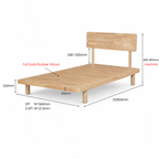 Muji Wooden Bedframe Only - Natural (Super Single Size)