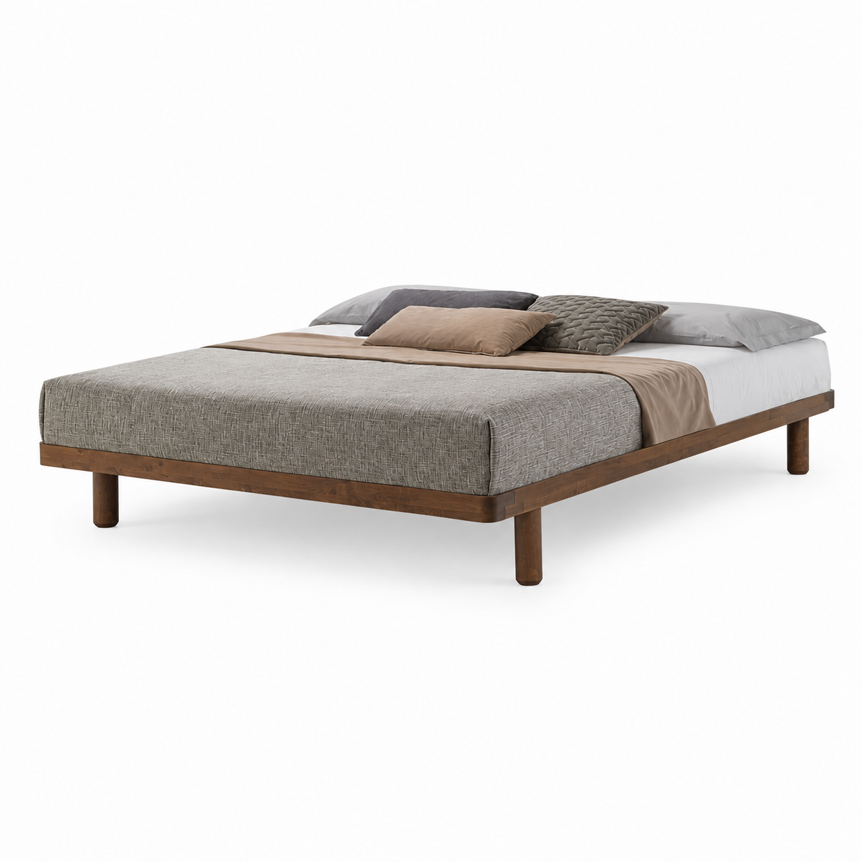 Ninja Wooden Divan Only - Walnut (King Size)