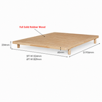 Ninja Wooden Divan Only - Natural (King Size)