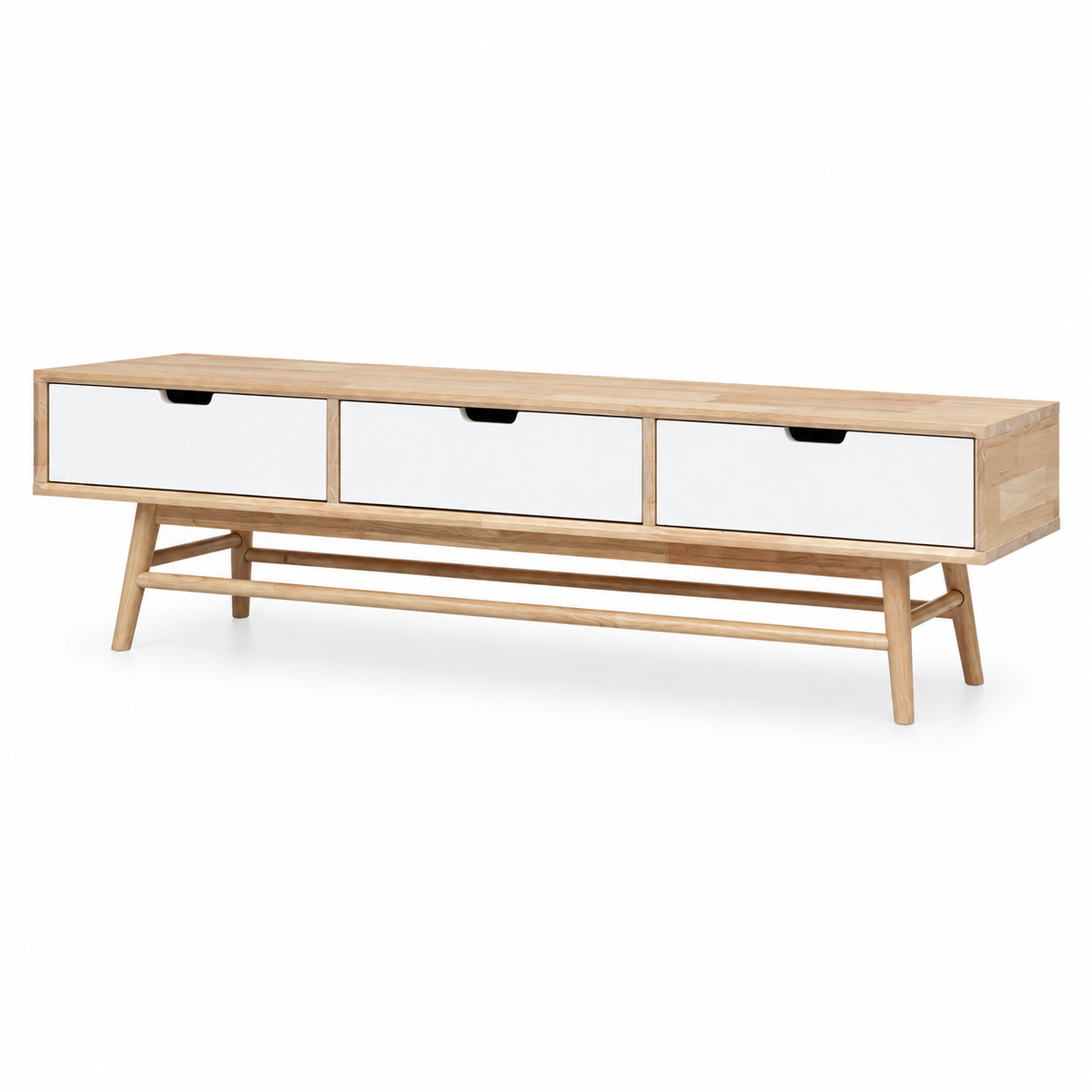 Orlando II TV Cabinet - White + Natural (1800L)