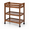 Polo 3 Tiers Trolley - Walnut