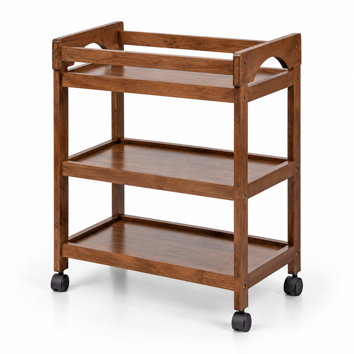 Polo 3 Tiers Trolley - Walnut