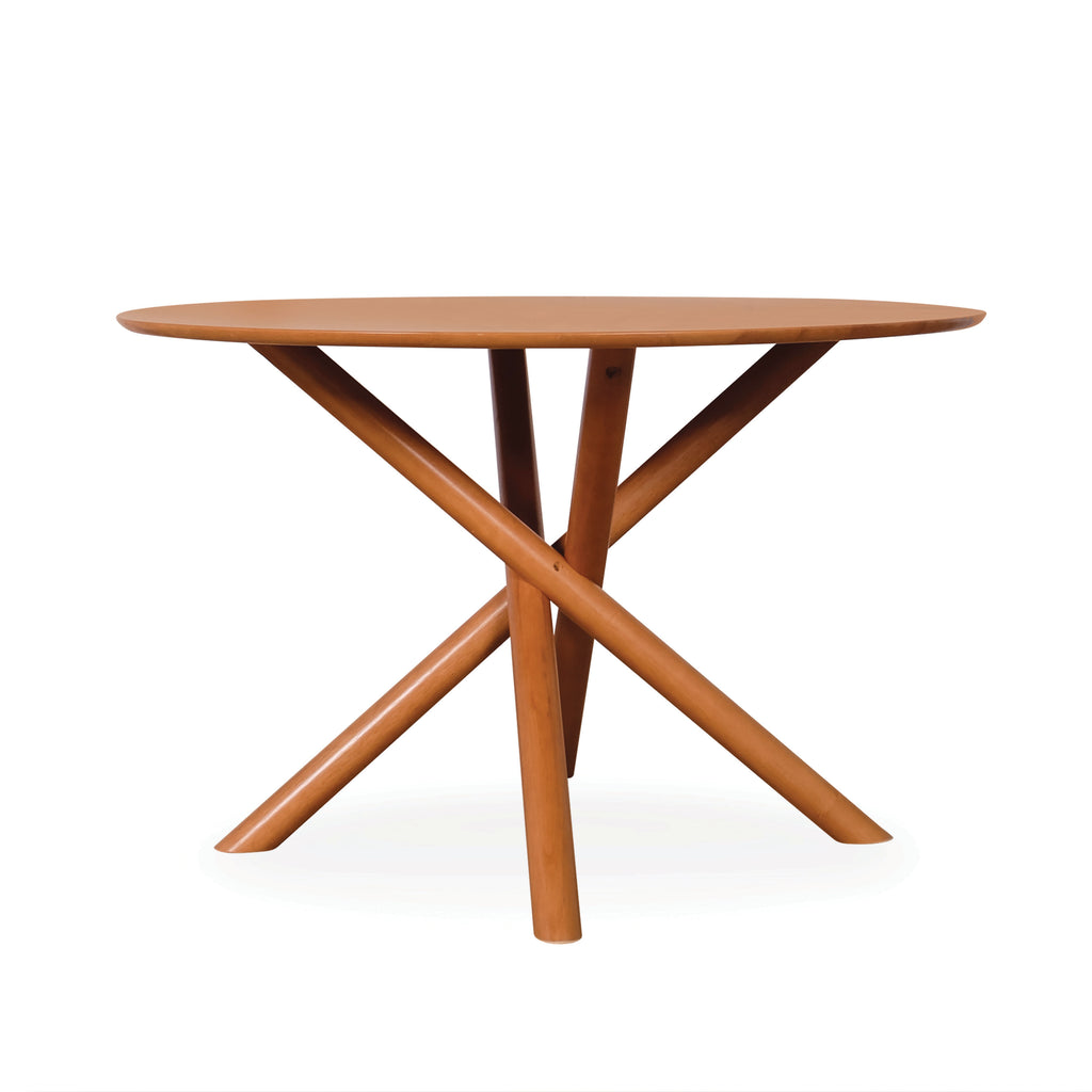 Ruby Dining Table (1200DIA) - Light Walnut