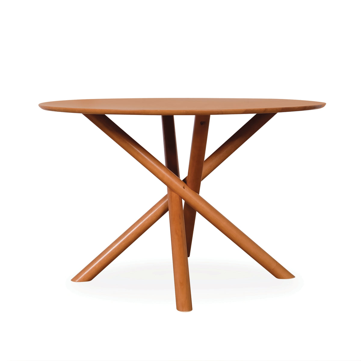 Ruby Dining Table (1200DIA) - Light Walnut