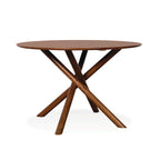 Ruby Dining Table (1200DIA) - Medium Brown