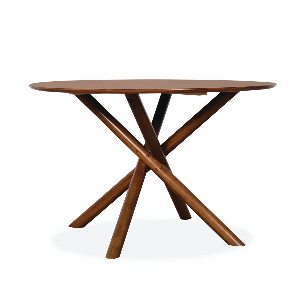 Ruby Dining Table (1200DIA) - Medium Brown