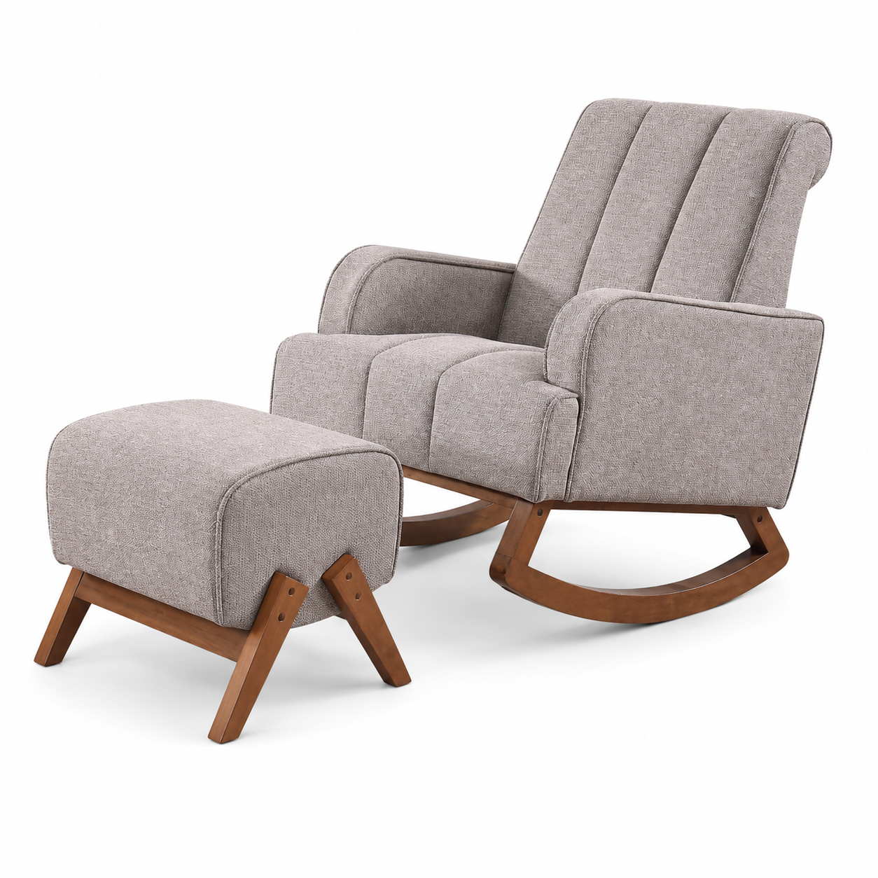 Rocking Chair + Stool SF1055 Brown