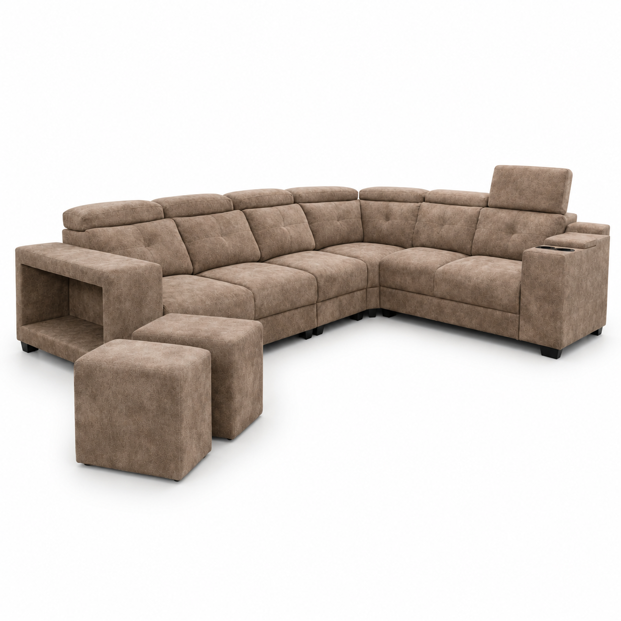Corner Sofa SF1068 Brown (Pets Friendly Fabric)