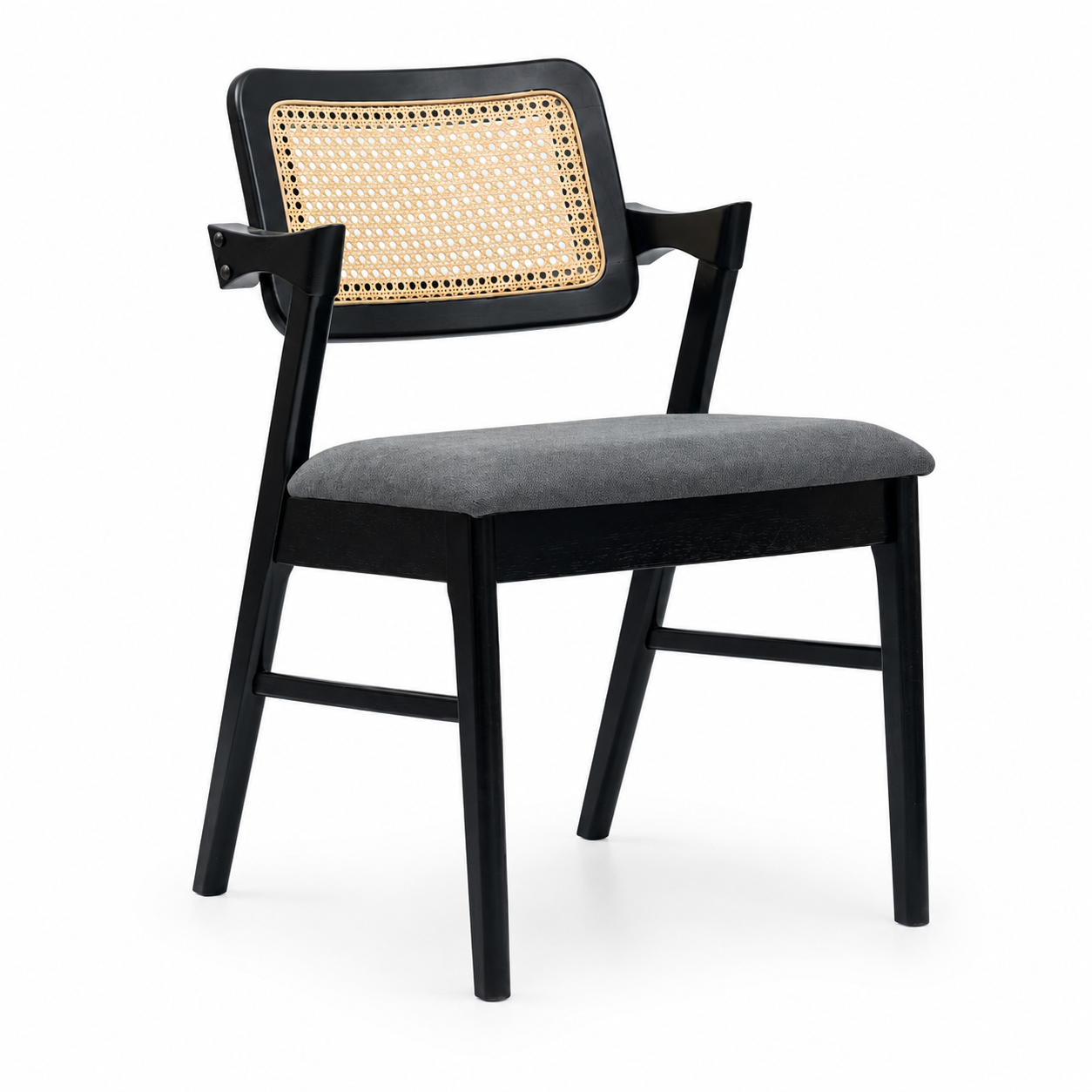 Stark Rattan Chair - Black