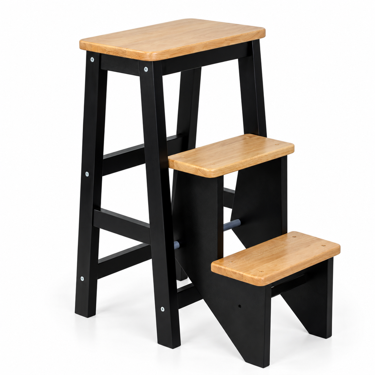 Step Chair - Black + Natural (SH740)