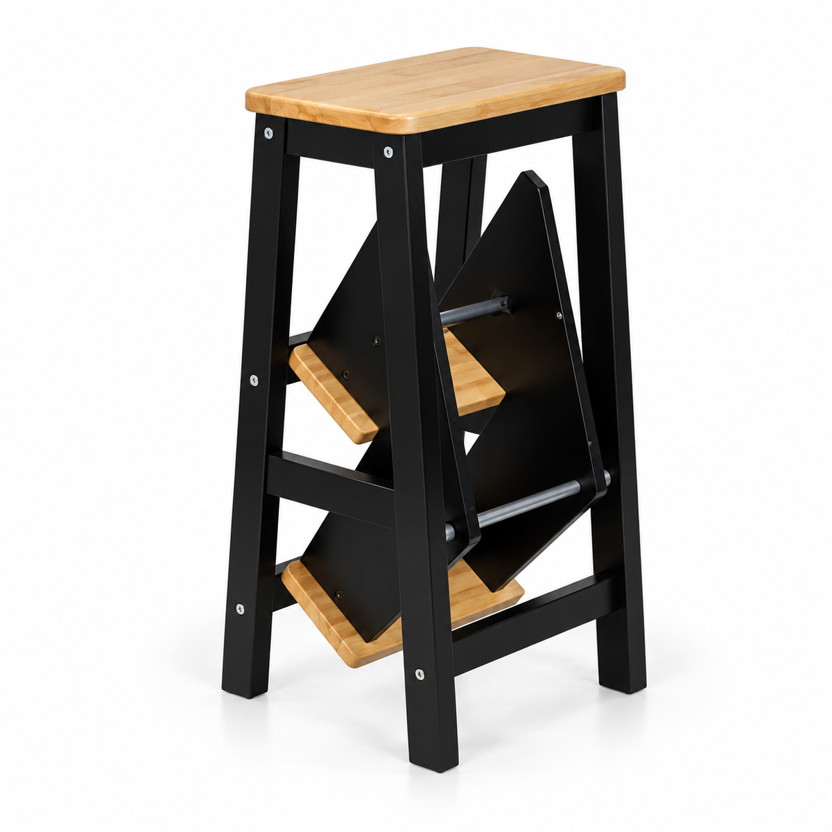 Step Chair - Black + Natural (SH740)