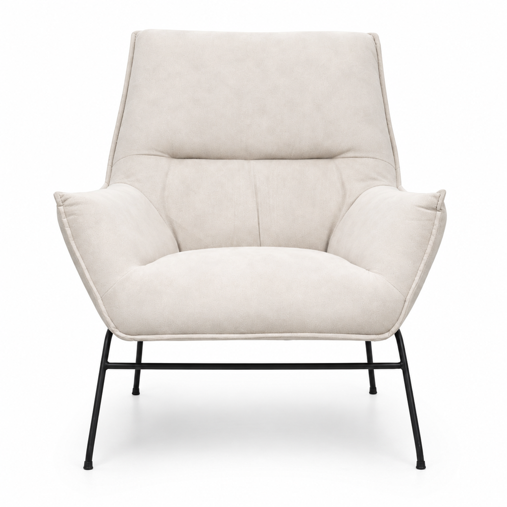 Teddy Lounge Chair - Beige Fabric