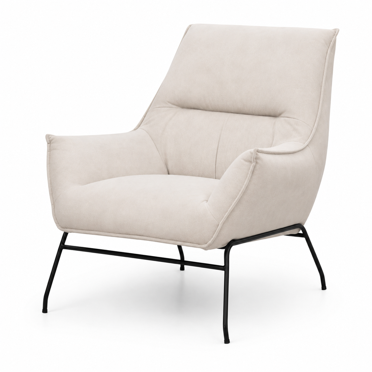 Teddy Lounge Chair - Beige Fabric