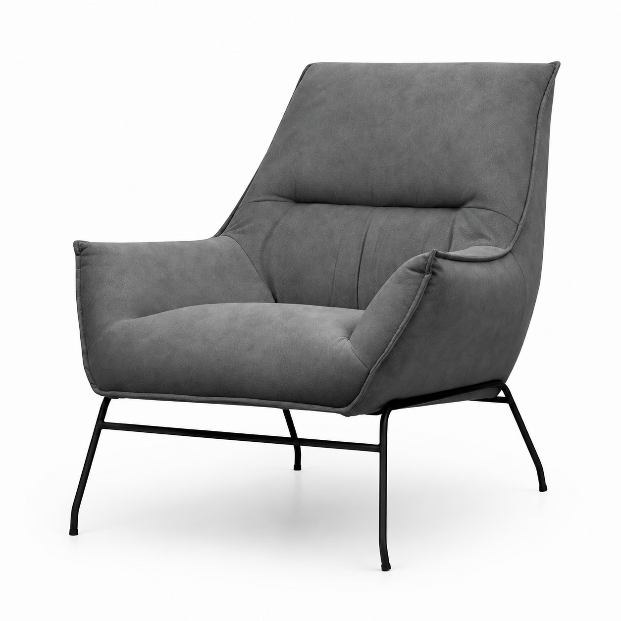 Teddy Lounge Chair - Dark Grey Fabric