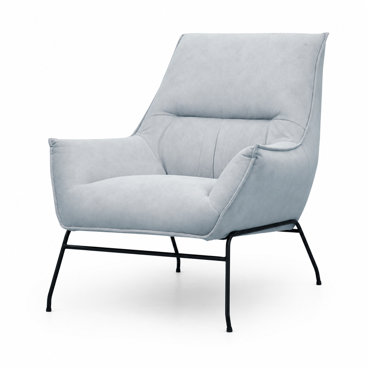 Teddy Lounge Chair - Light Grey Fabric