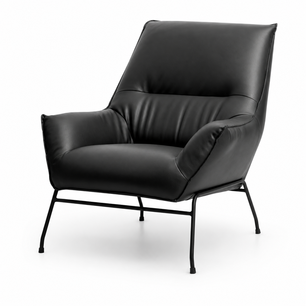 Teddy Lounge Chair - Black PU