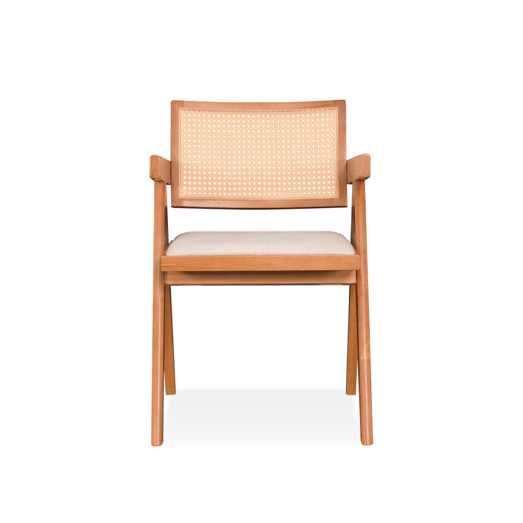Velentina Arm Chair (Cushion Seat) - Light Walnut