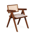 Velentina Arm Chair (Cushion Seat) - Medium Brown
