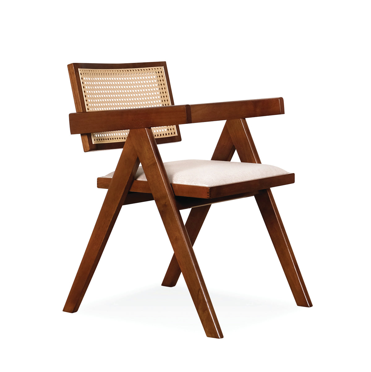 Velentina Arm Chair (Cushion Seat) - Medium Brown