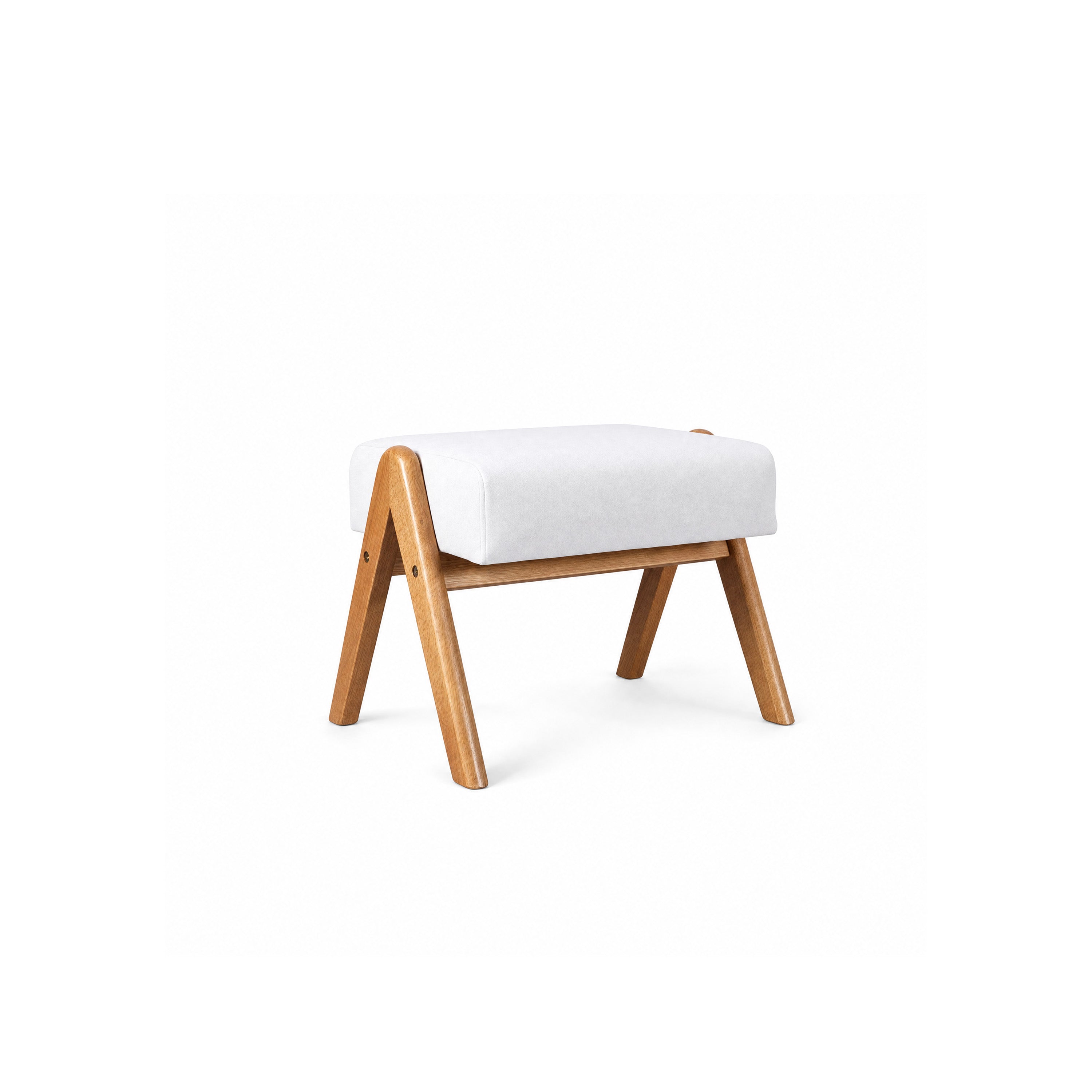 Vincent Footstool - Light Walnut , ZA012