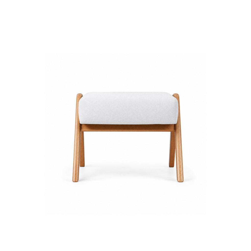 Vincent Footstool - Light Walnut , ZA012